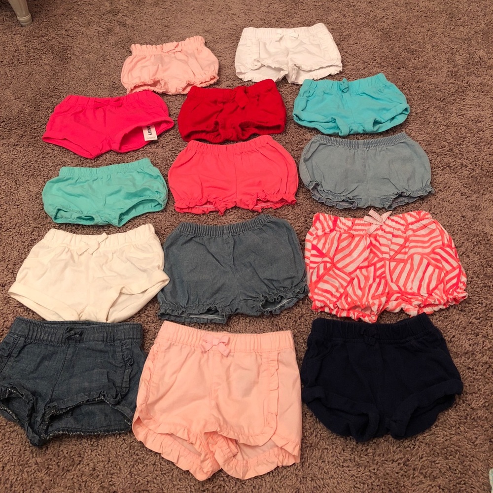 Lot of baby girl shorts