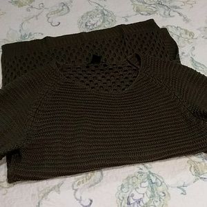 Moss green sweater.