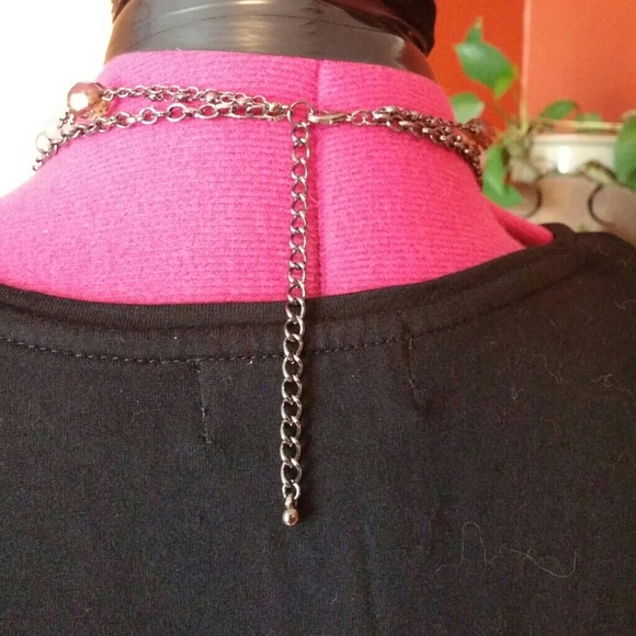Multi Strand Bead and Chain Necklace - Picture 4 of 4