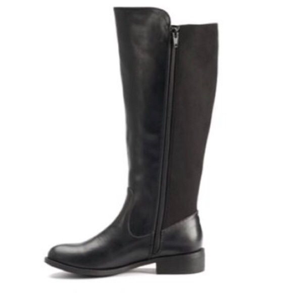 Lauren Conrad Black Knee-High Tall Riding Boots 6 - Picture 5 of 6