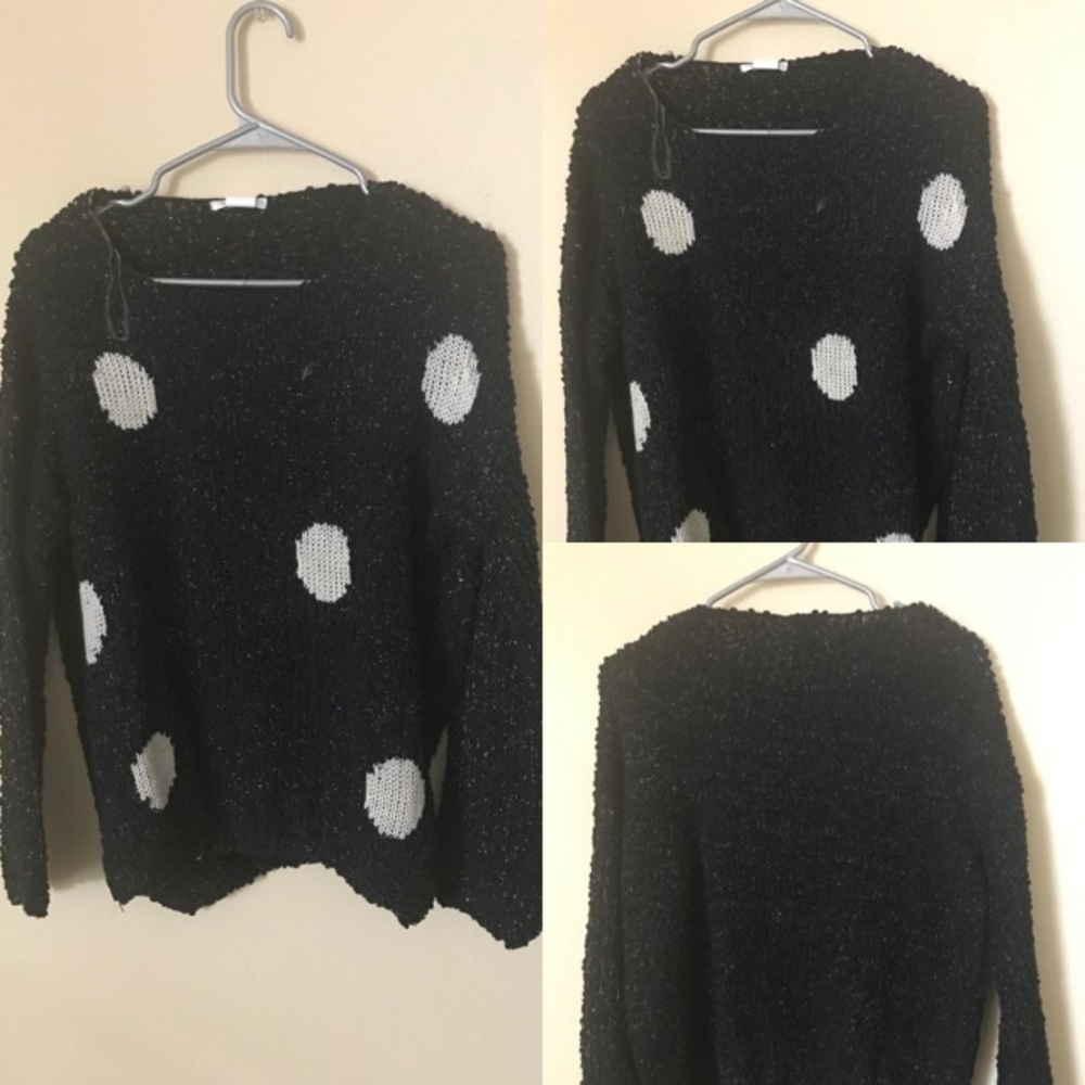 Long Sleeve Polka Dot Sweater
