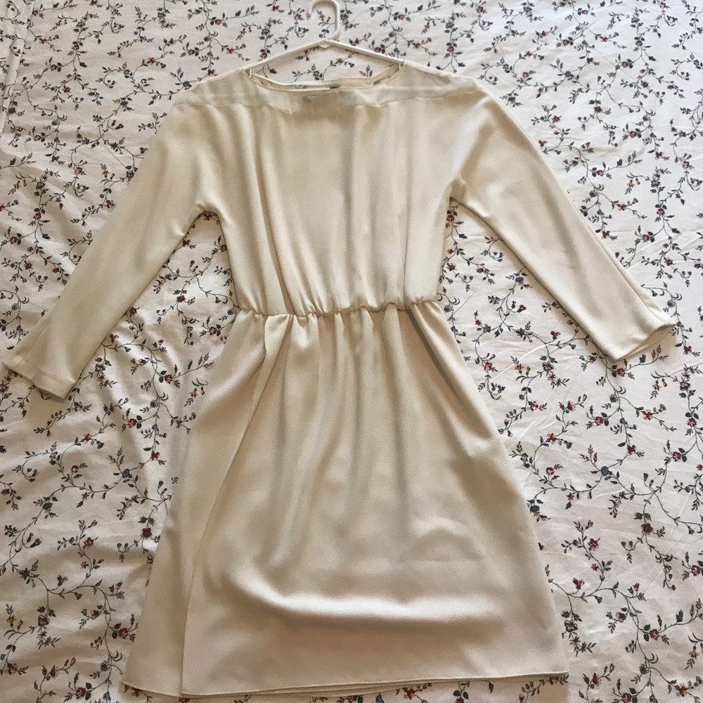 Cream dress from Zara