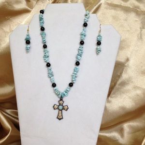 Necklace and earrings