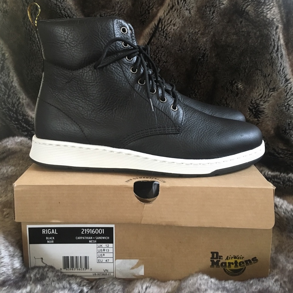 Doc Marten Black Leather Rigal Boot