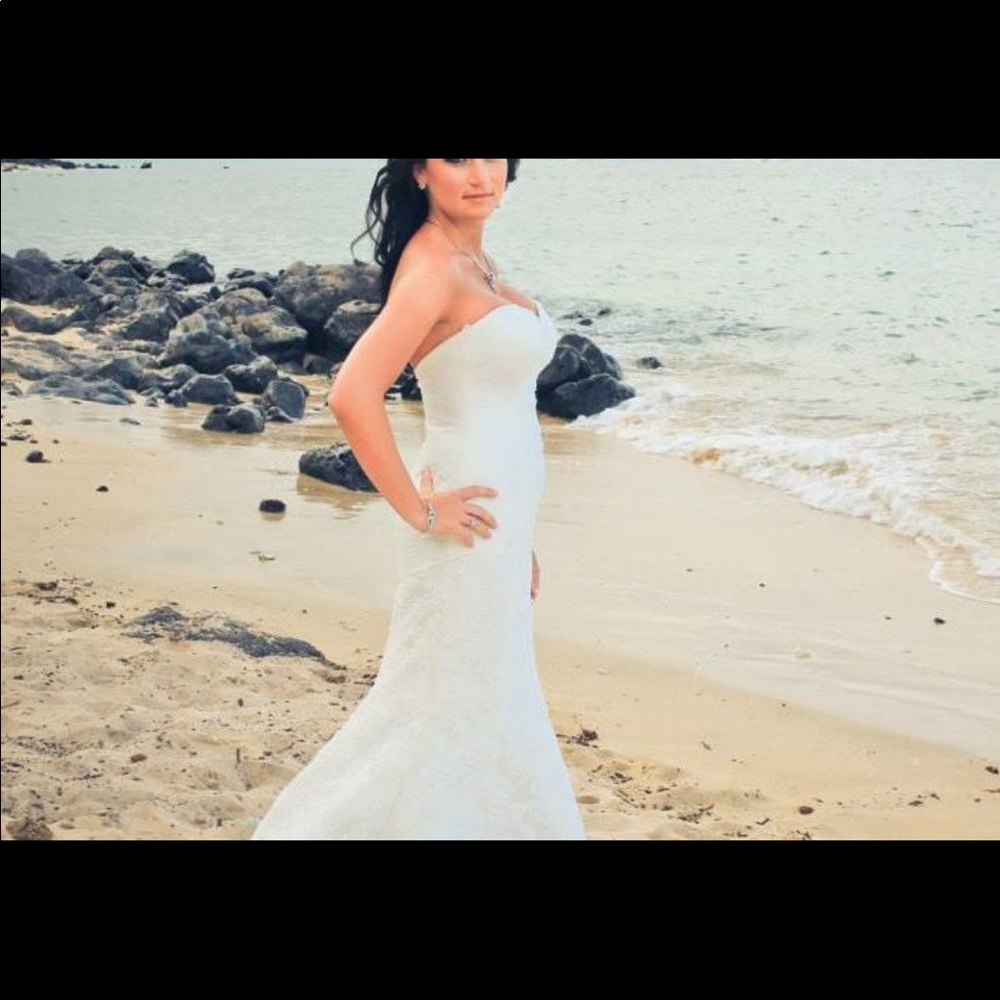 Lace and beaded wedding dress