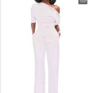 chic me white jumpsuit