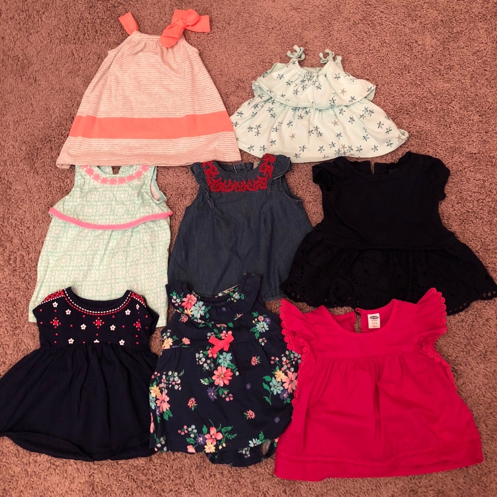 Bundle of baby girl shirts 3-6 months