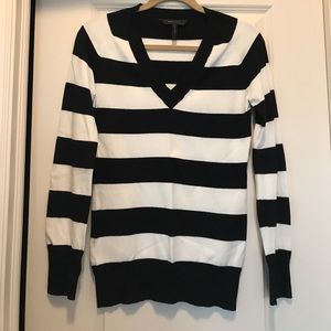 BCBG MaxAzria Black and white striped sweater M