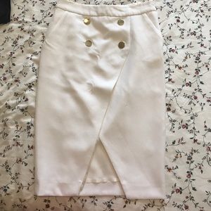 White midi skirt