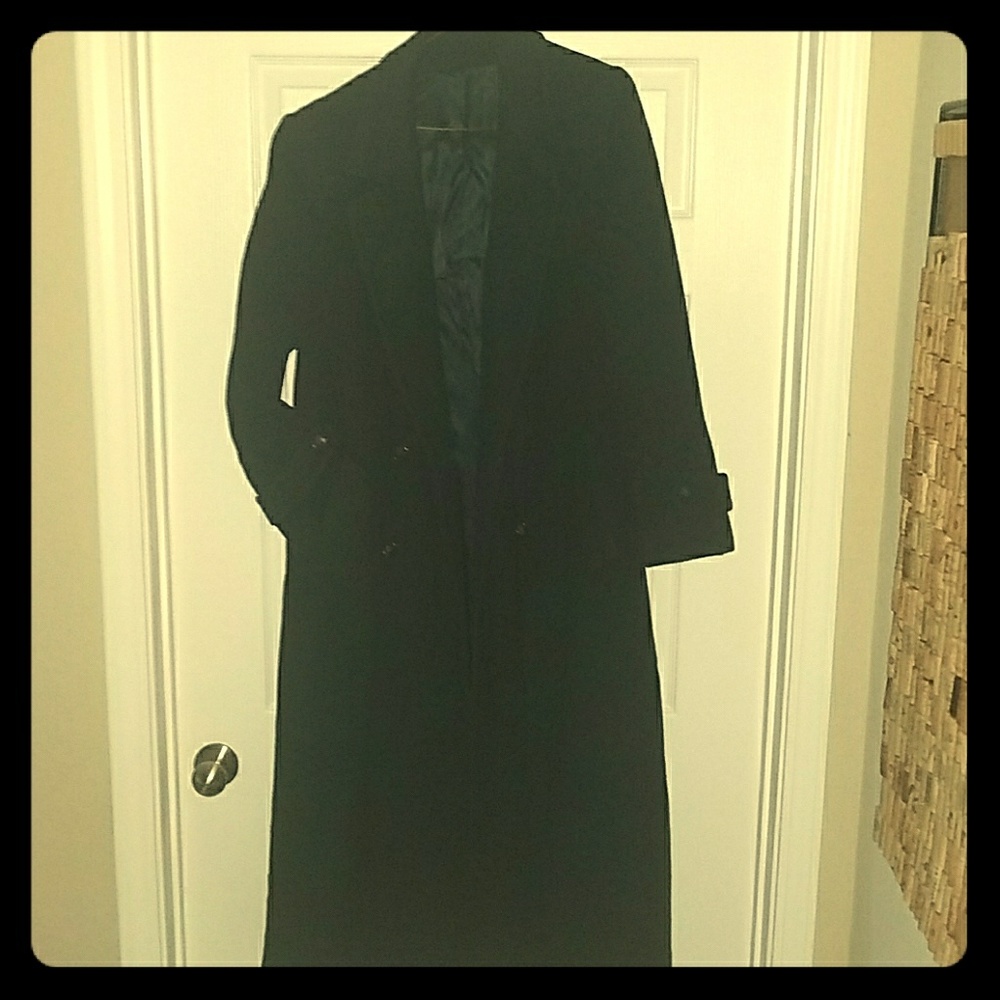 Double breasted wool-cashmere trench coat