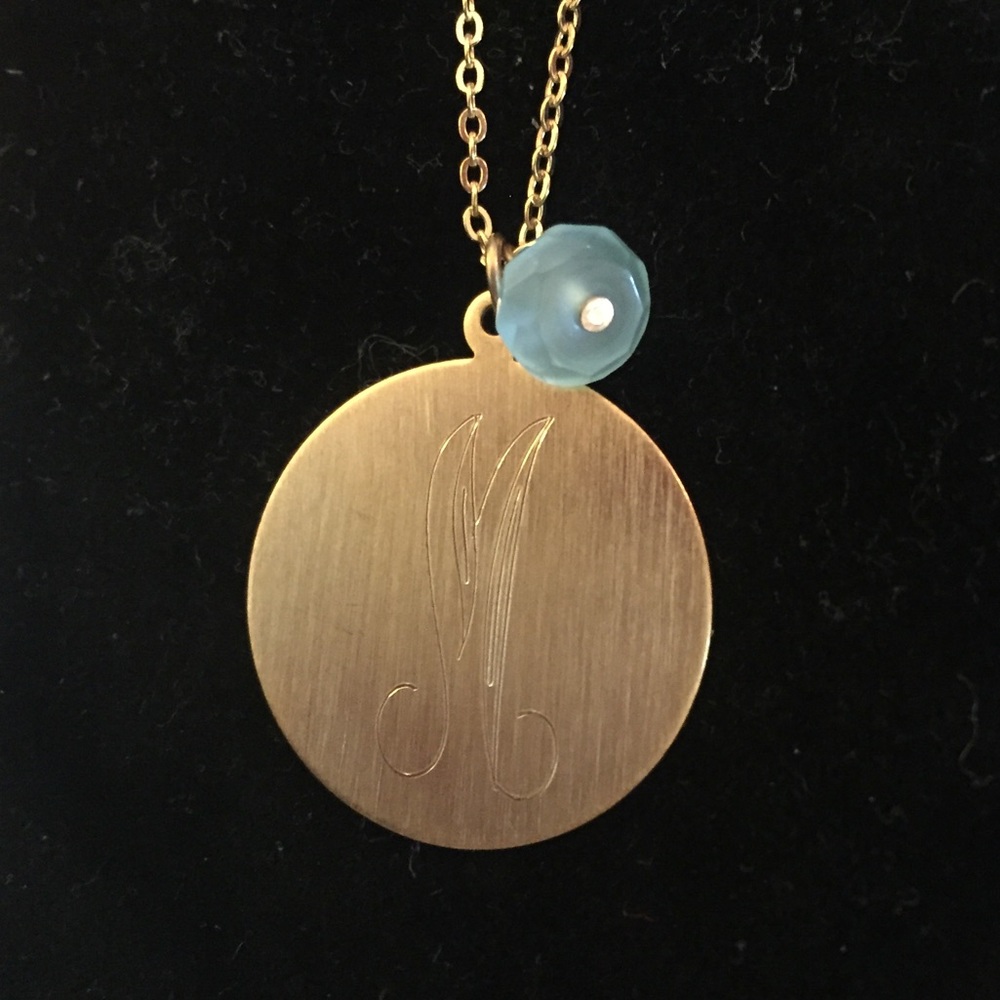 M Initial necklace