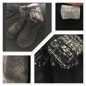Authentic Uggs Black/Gold Metallic Camaya Slouch
