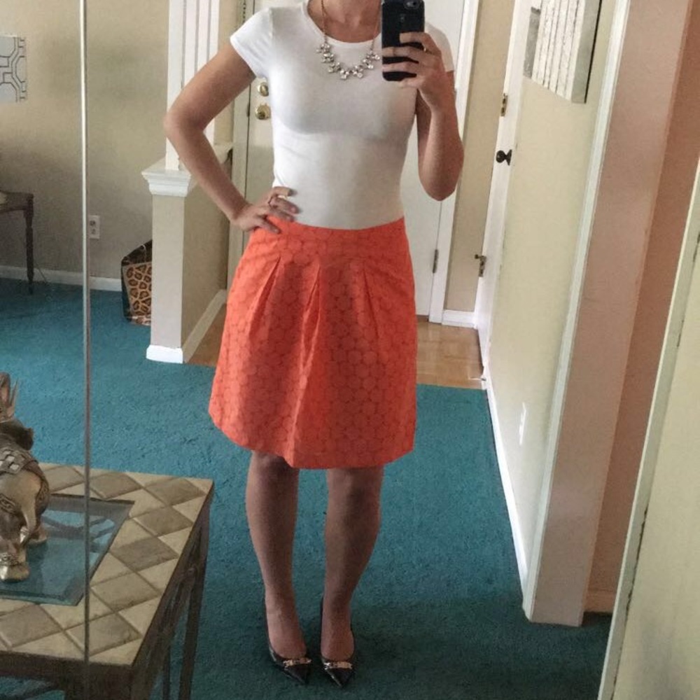The Limited Orange Above The Knee Skirt