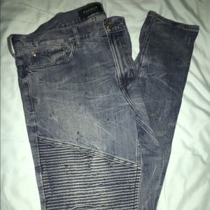 Stacked skinny jeans