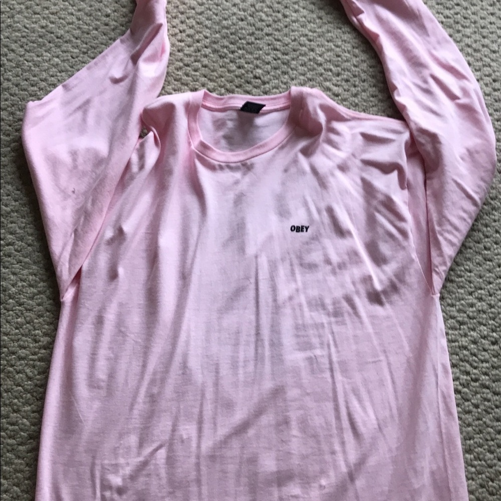 Pink obey long sleeve