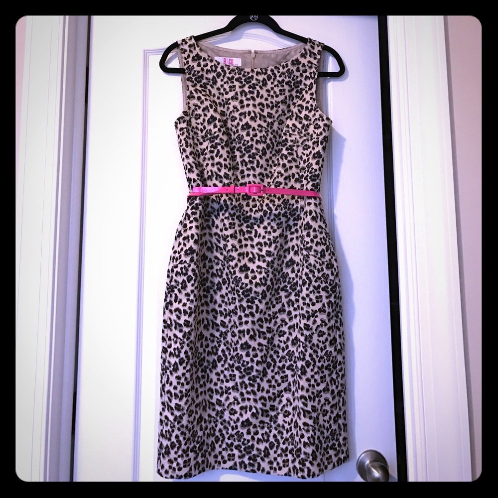 9&Co. Printed dress with pink belt