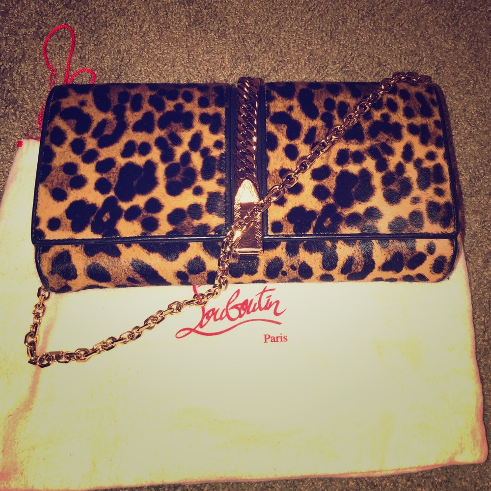 Christian Louboutin Leopard Clutch