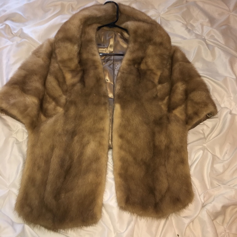 Mink fur shawl