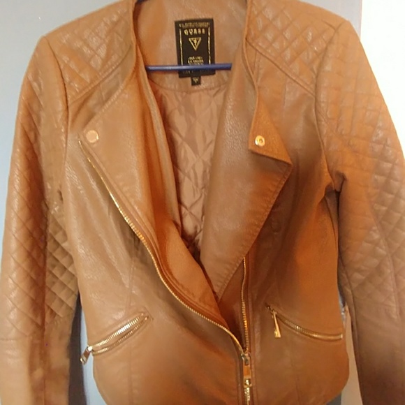 Gorgeous brown faux leauther jacket - Picture 3 of 5