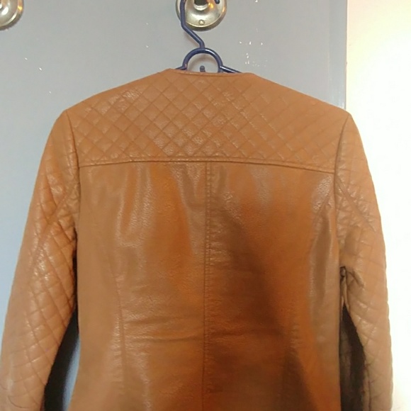 Gorgeous brown faux leauther jacket - Picture 5 of 5