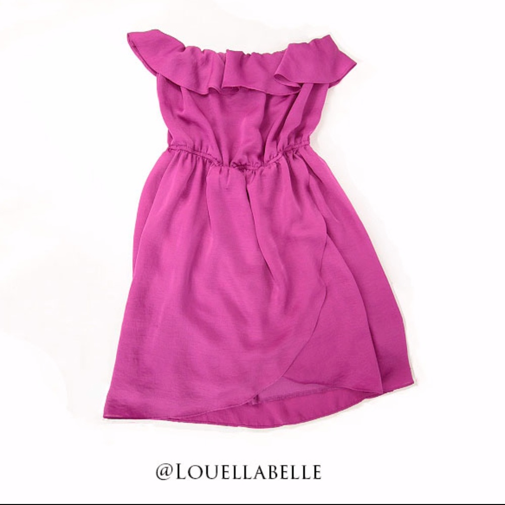 City Triangles Purple Strapless Dress Size Small