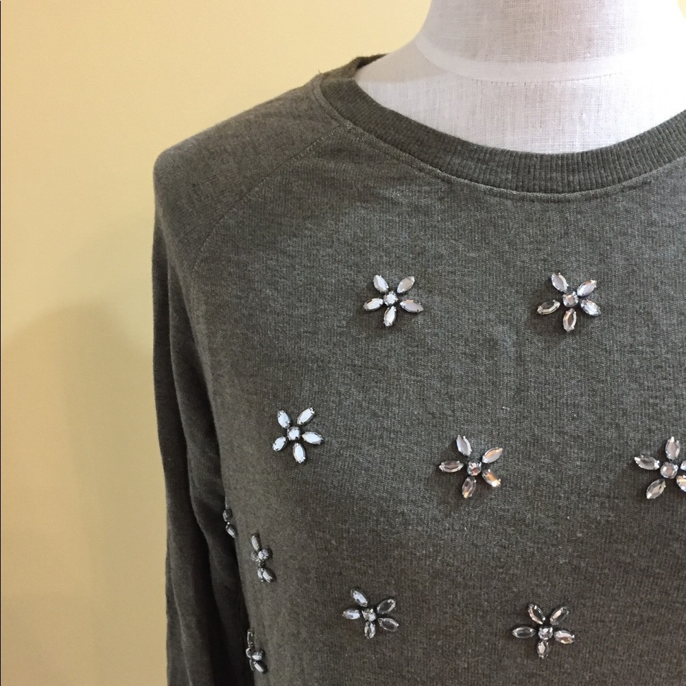 SOLD Embellished sweatshirt - Picture 1 of 5