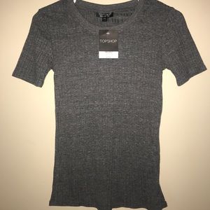 Topshop ribbed t shirt