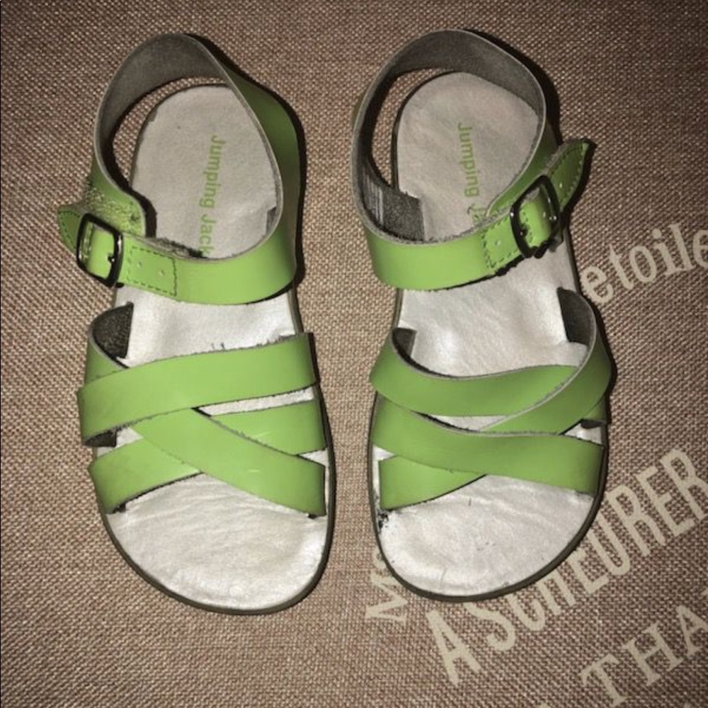Jumping Jacks sandals girls 12-12.5 lime green
