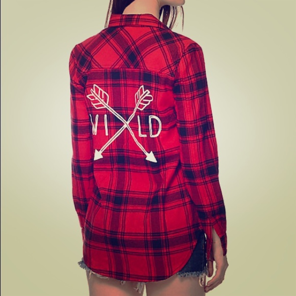Black and Red "Wild" flannel