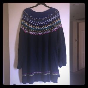 Tunic length sweater