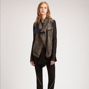 Rick Owens DRKSHDW denim/leather jacket EUC