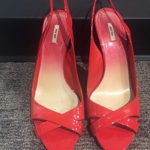 Miu Miu Red Slingbacks