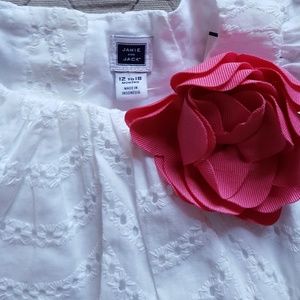 Janie & Jack Beautiful Summer White baby dress