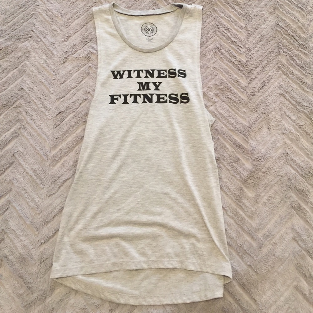 "Witness My Fitness" muscle tank
