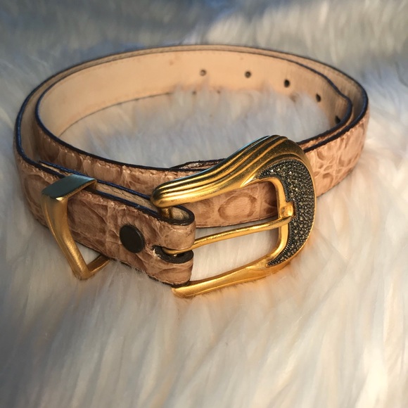 Judith Jack belt marcasite buckle small tan gold main image 4