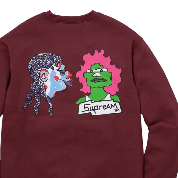 Gonz Supreme collab pullover burgundy - Picture 2 of 2