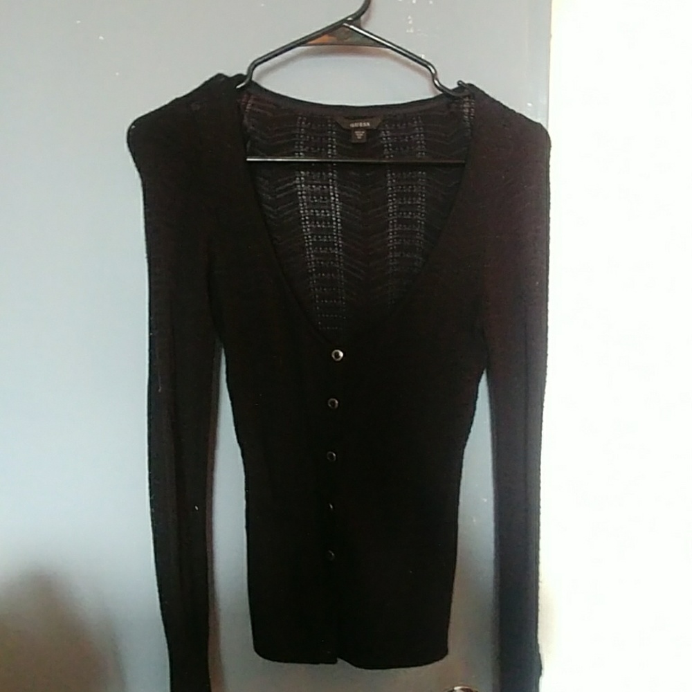 Fine gauge delicate knit cardigan