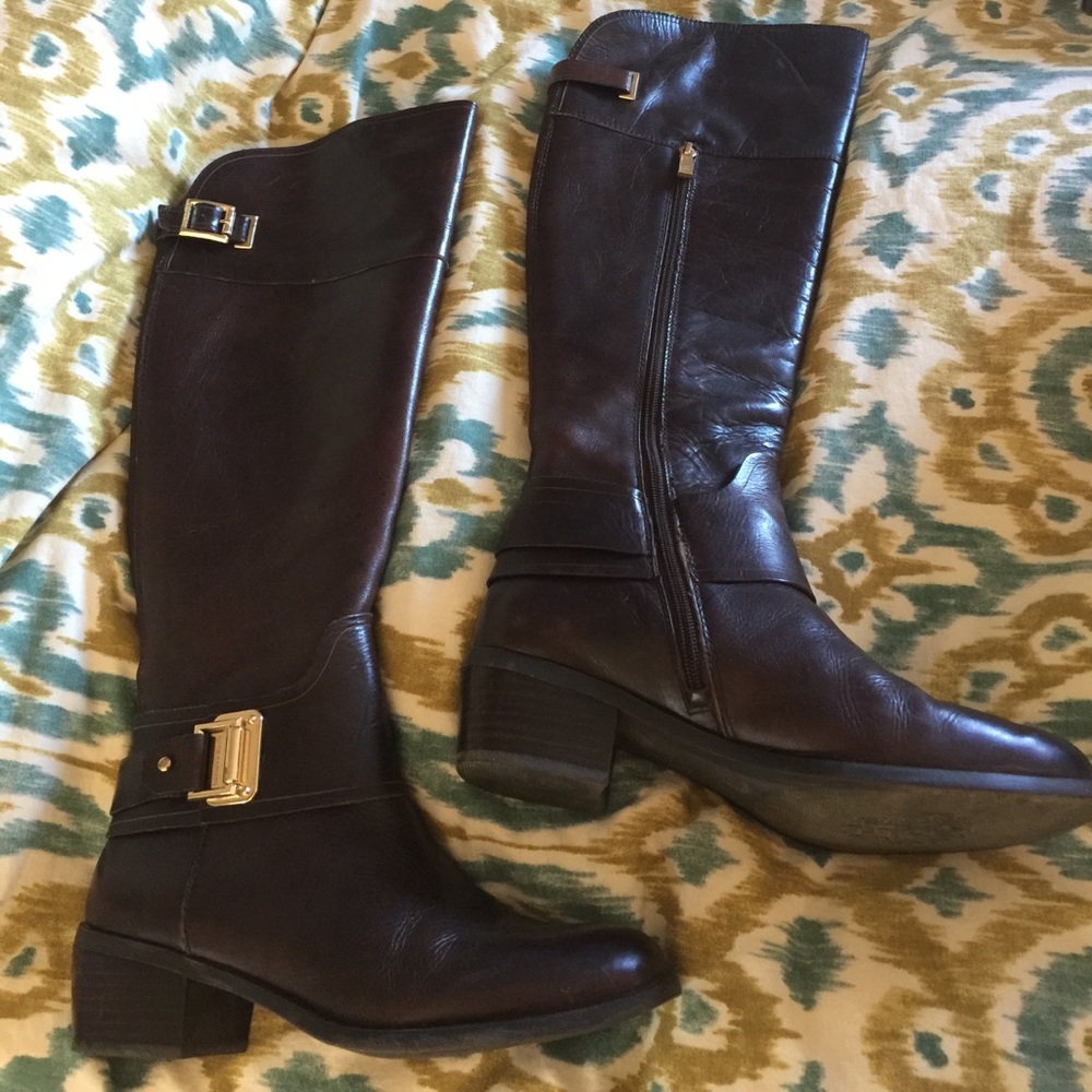 Vince Camuto Dark Leather Boots