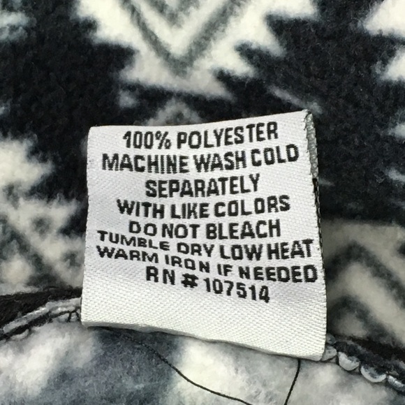 Black white & grey fleece fitted coat with zip lg - Picture 7 of 8