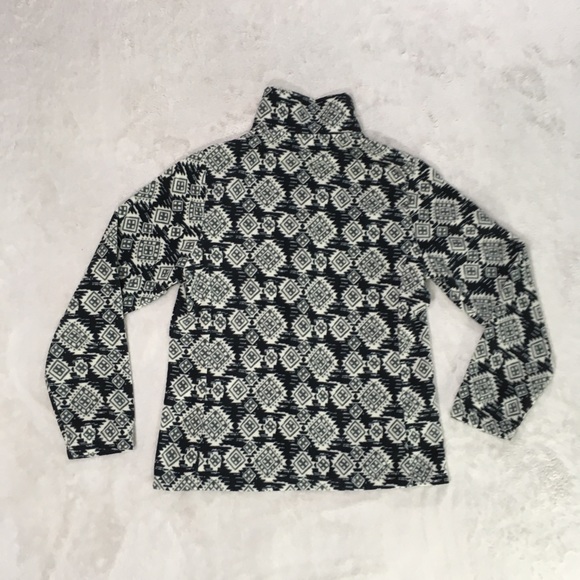 Black white & grey fleece fitted coat with zip lg - Picture 8 of 8