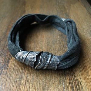 M.Cohen suede feather wrap