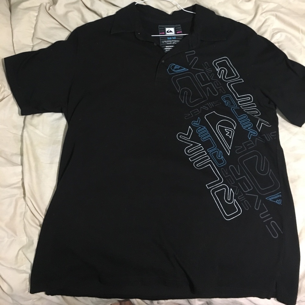 Quicksilver black polo shirt size M