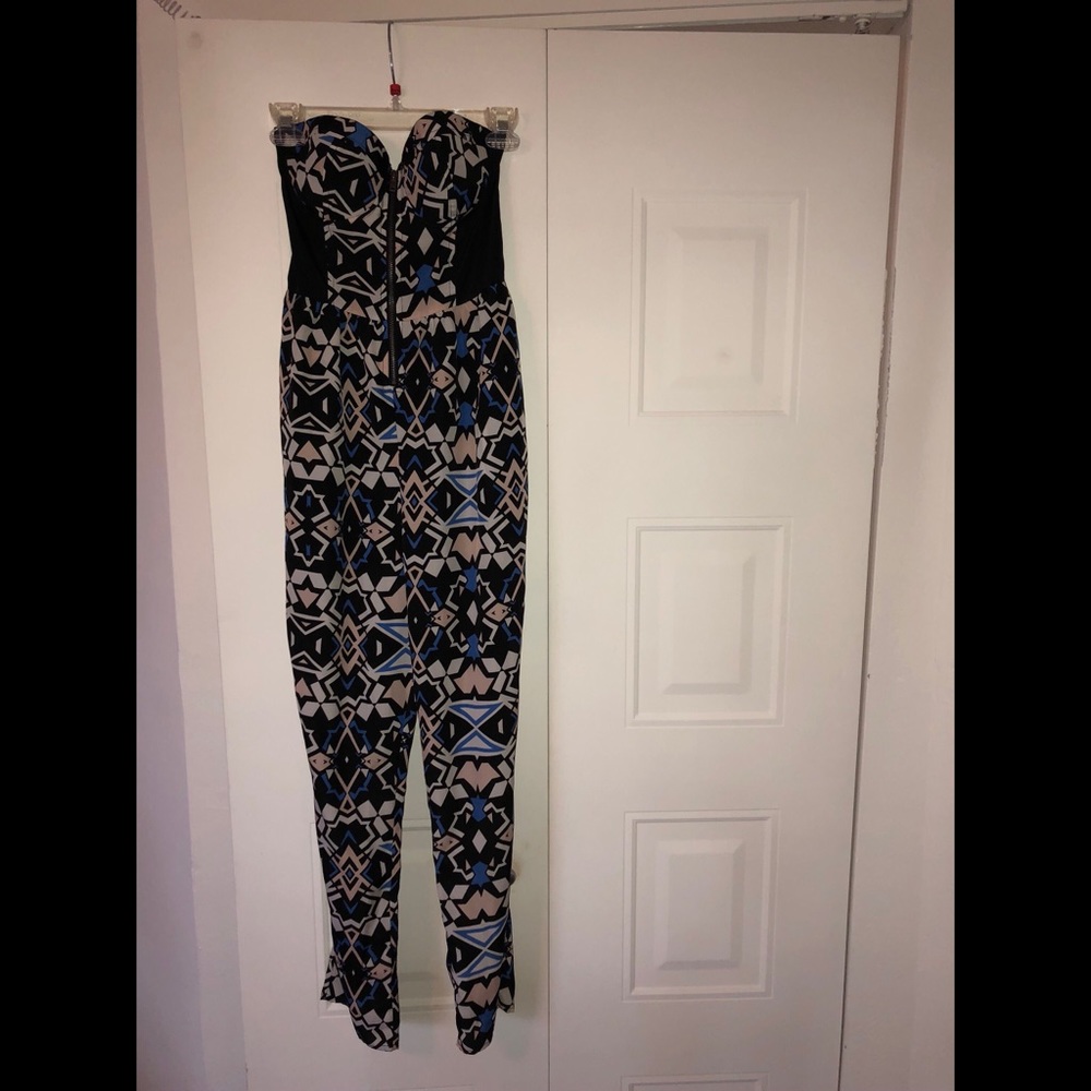 Strapless Printed Jumpsuit