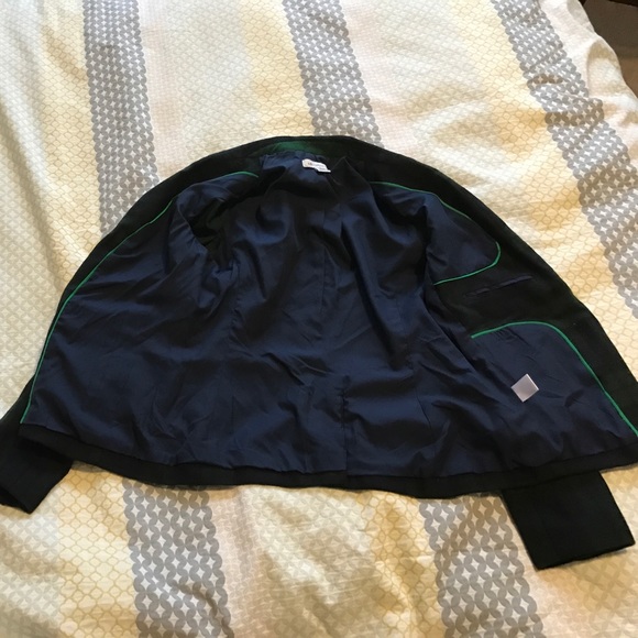 Navy Blue/Green check patterned blazer - Picture 3 of 4