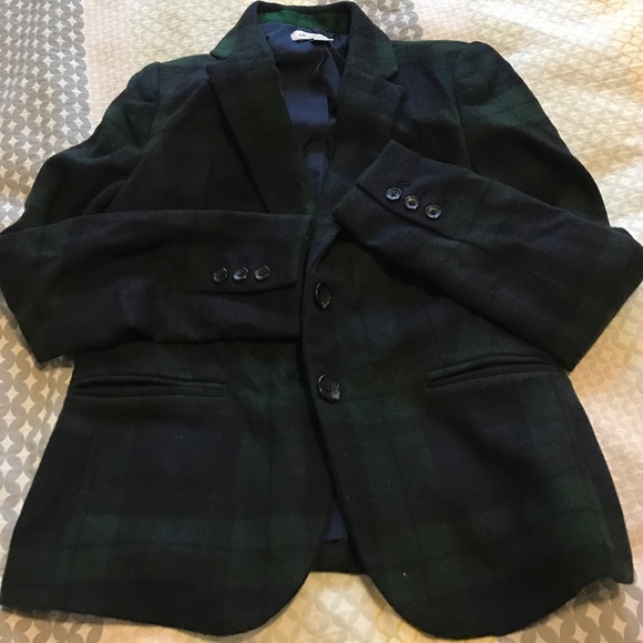 Navy Blue/Green check patterned blazer - Picture 4 of 4