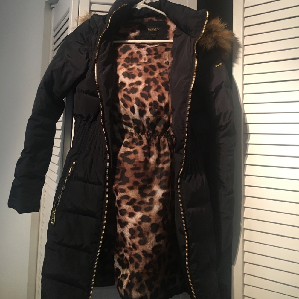XS Laundry by Shelli Segal Navy Winter Puffy Coat
