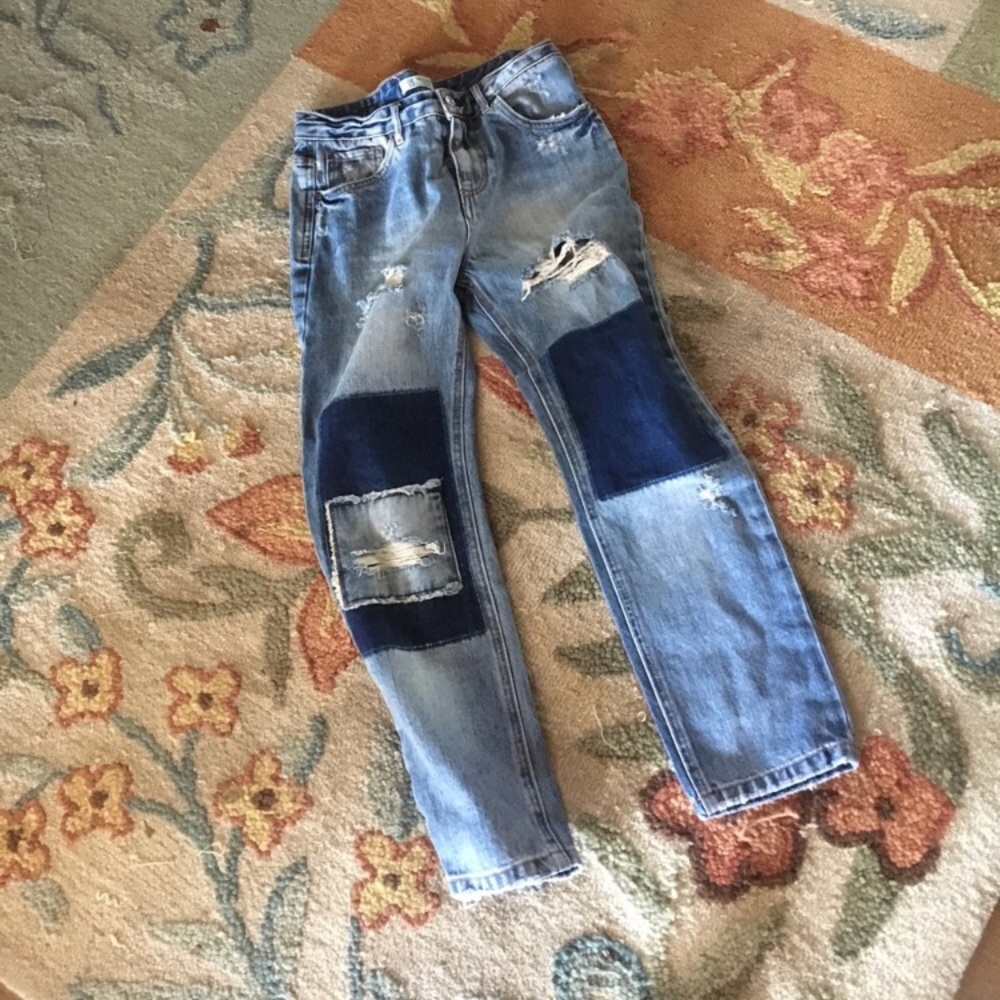 Demin patchwork jeans