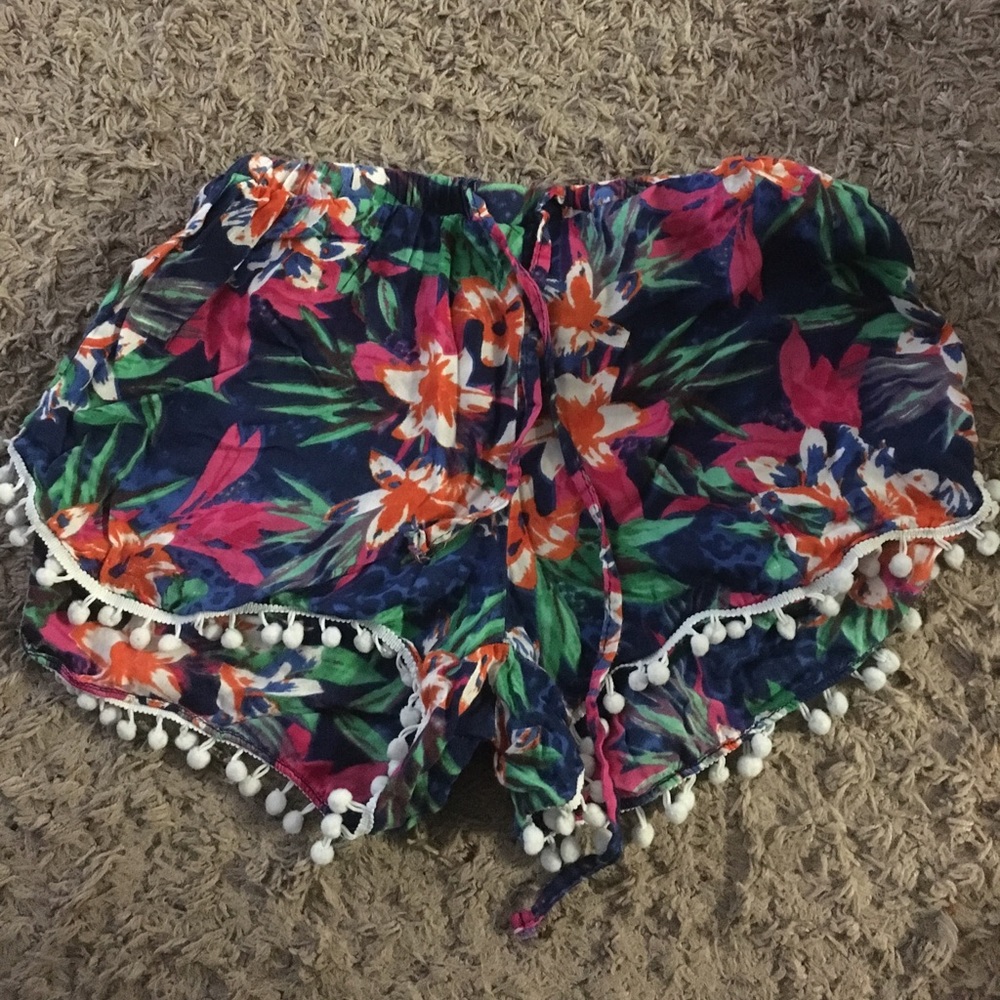 Tropical print shorts