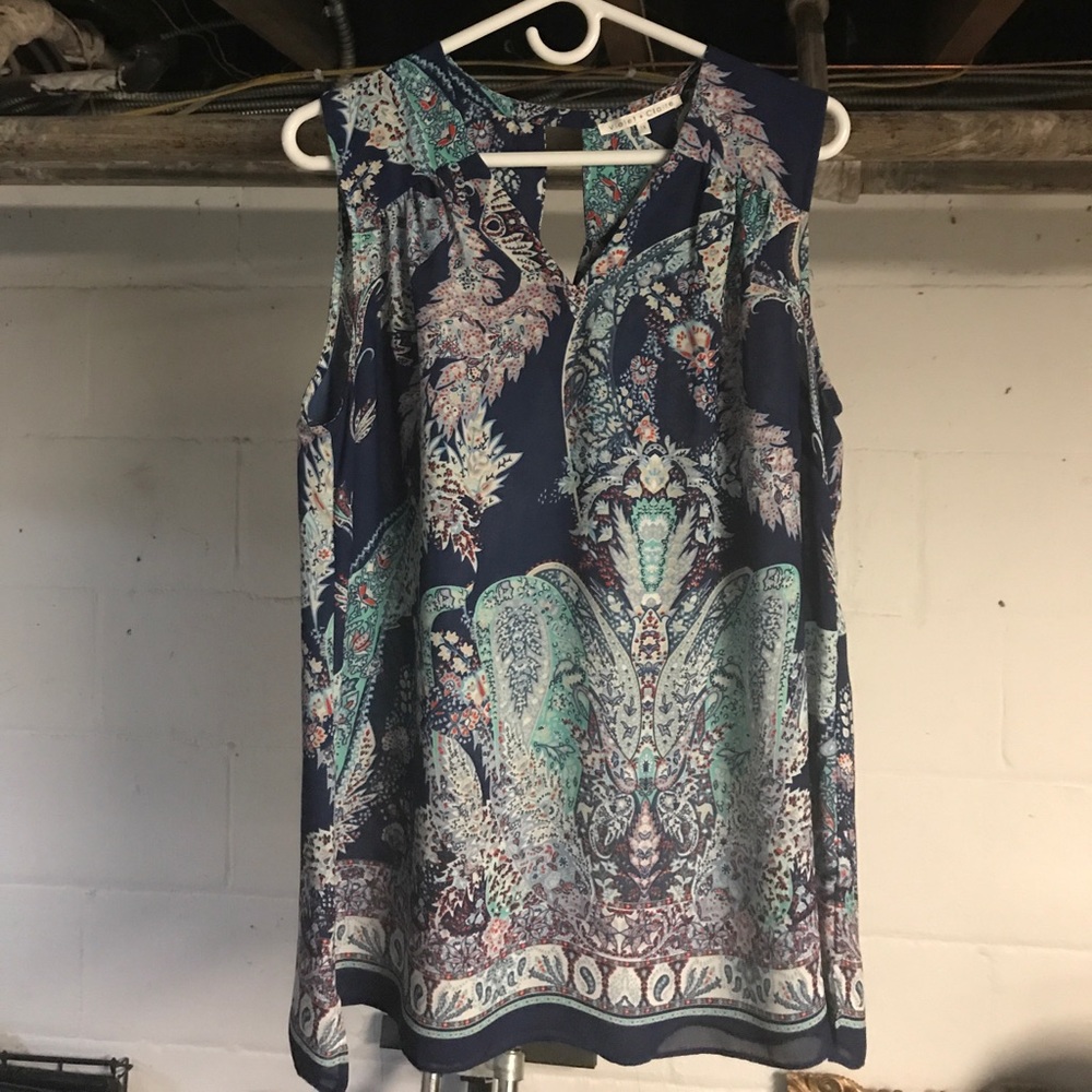 Violet + Claire Paisley Floral Tank Blouse