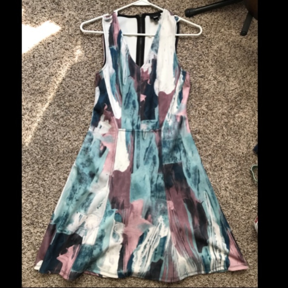 Multicolored Causal Dress